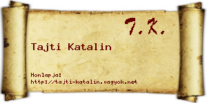 Tajti Katalin névjegykártya